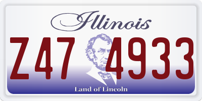 IL license plate Z474933
