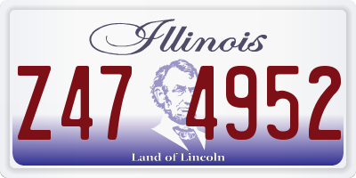 IL license plate Z474952