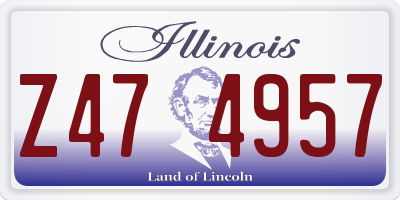 IL license plate Z474957
