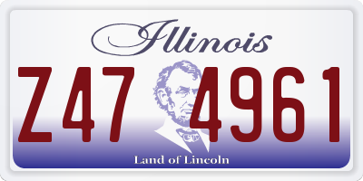 IL license plate Z474961