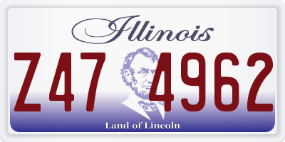 IL license plate Z474962