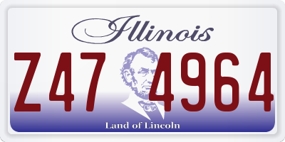 IL license plate Z474964