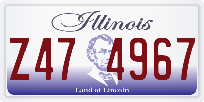 IL license plate Z474967