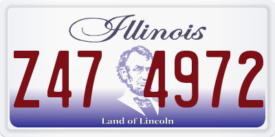 IL license plate Z474972