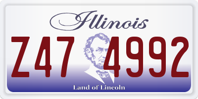 IL license plate Z474992