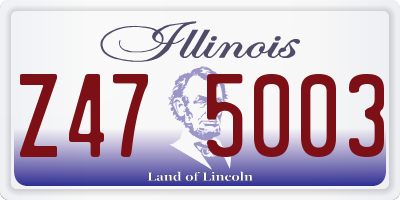 IL license plate Z475003