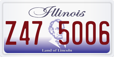 IL license plate Z475006