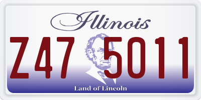IL license plate Z475011