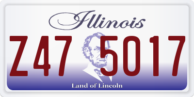 IL license plate Z475017