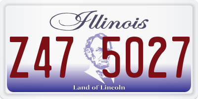 IL license plate Z475027