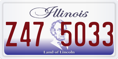 IL license plate Z475033