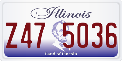IL license plate Z475036
