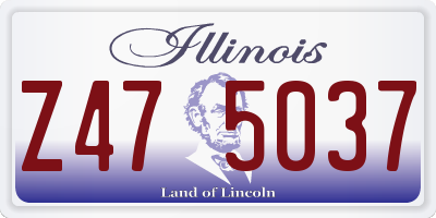IL license plate Z475037