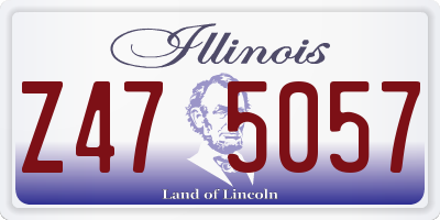 IL license plate Z475057