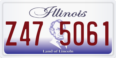 IL license plate Z475061