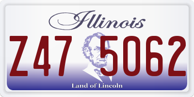 IL license plate Z475062