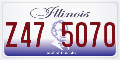 IL license plate Z475070