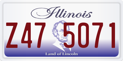 IL license plate Z475071
