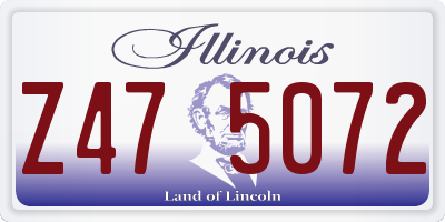 IL license plate Z475072