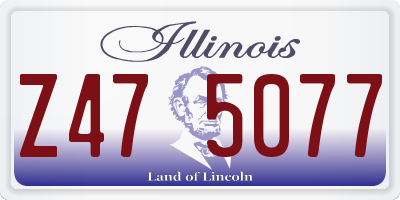 IL license plate Z475077
