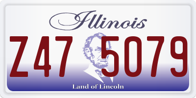 IL license plate Z475079