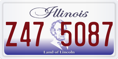 IL license plate Z475087