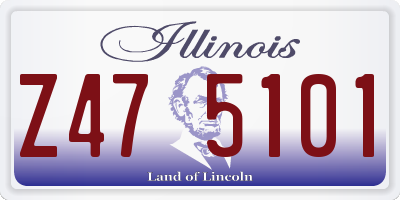 IL license plate Z475101