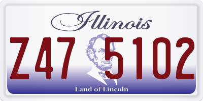 IL license plate Z475102