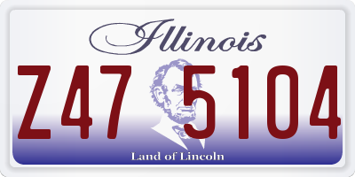 IL license plate Z475104