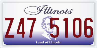IL license plate Z475106