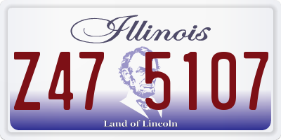 IL license plate Z475107