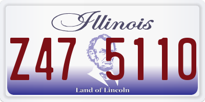 IL license plate Z475110