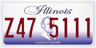 IL license plate Z475111