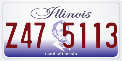 IL license plate Z475113