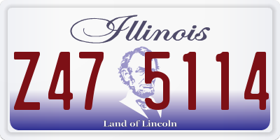 IL license plate Z475114