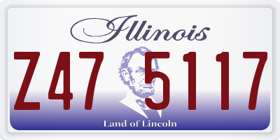 IL license plate Z475117