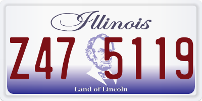 IL license plate Z475119