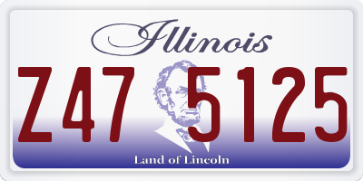 IL license plate Z475125