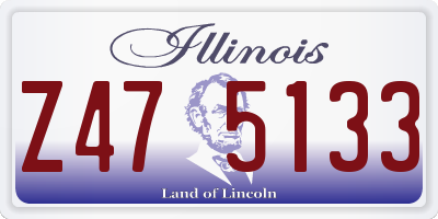 IL license plate Z475133