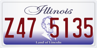 IL license plate Z475135