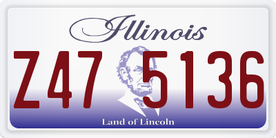 IL license plate Z475136