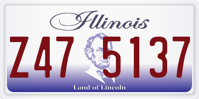 IL license plate Z475137