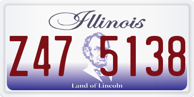 IL license plate Z475138