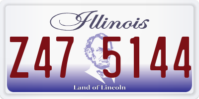 IL license plate Z475144