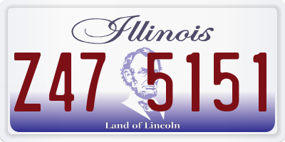 IL license plate Z475151