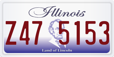 IL license plate Z475153