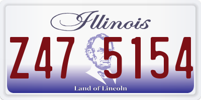 IL license plate Z475154