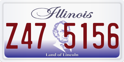 IL license plate Z475156