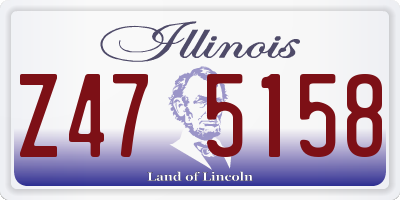 IL license plate Z475158