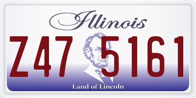 IL license plate Z475161